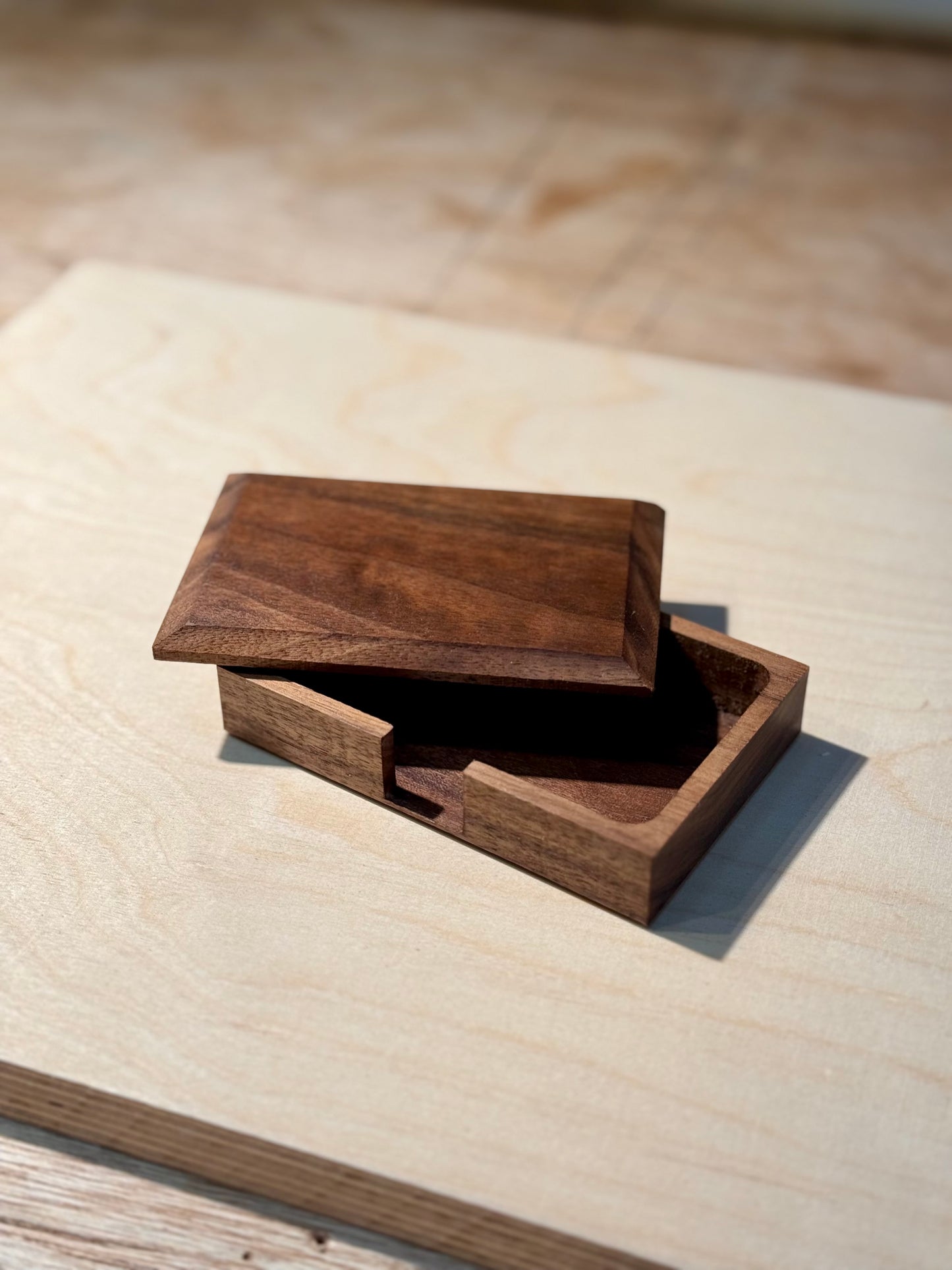 Business Card Holder | Free Personalized Engraving | Walnut / Oak