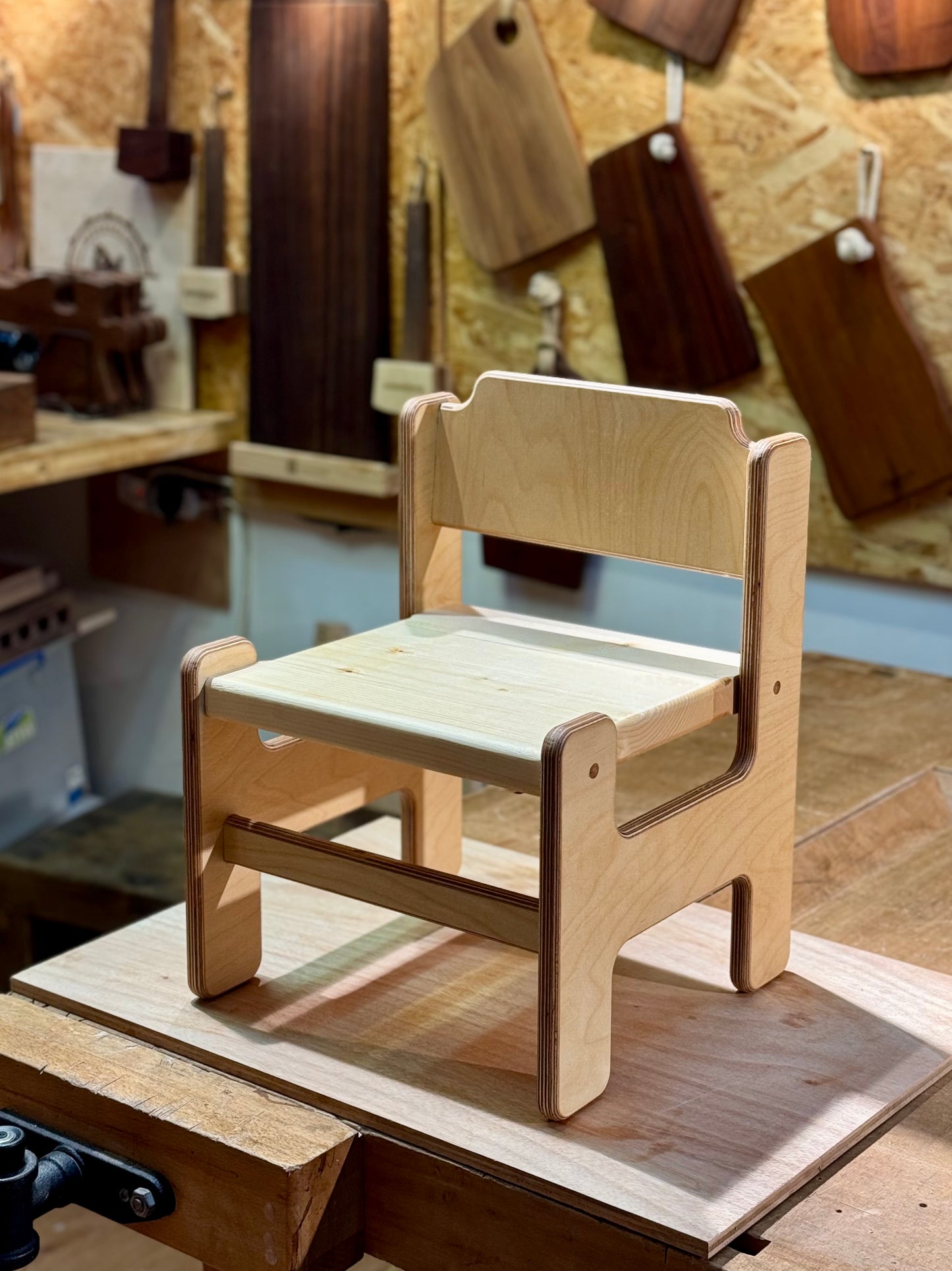 Hailey Kids Play Chair | Personalized Engraving | Birch Plywood & Pine