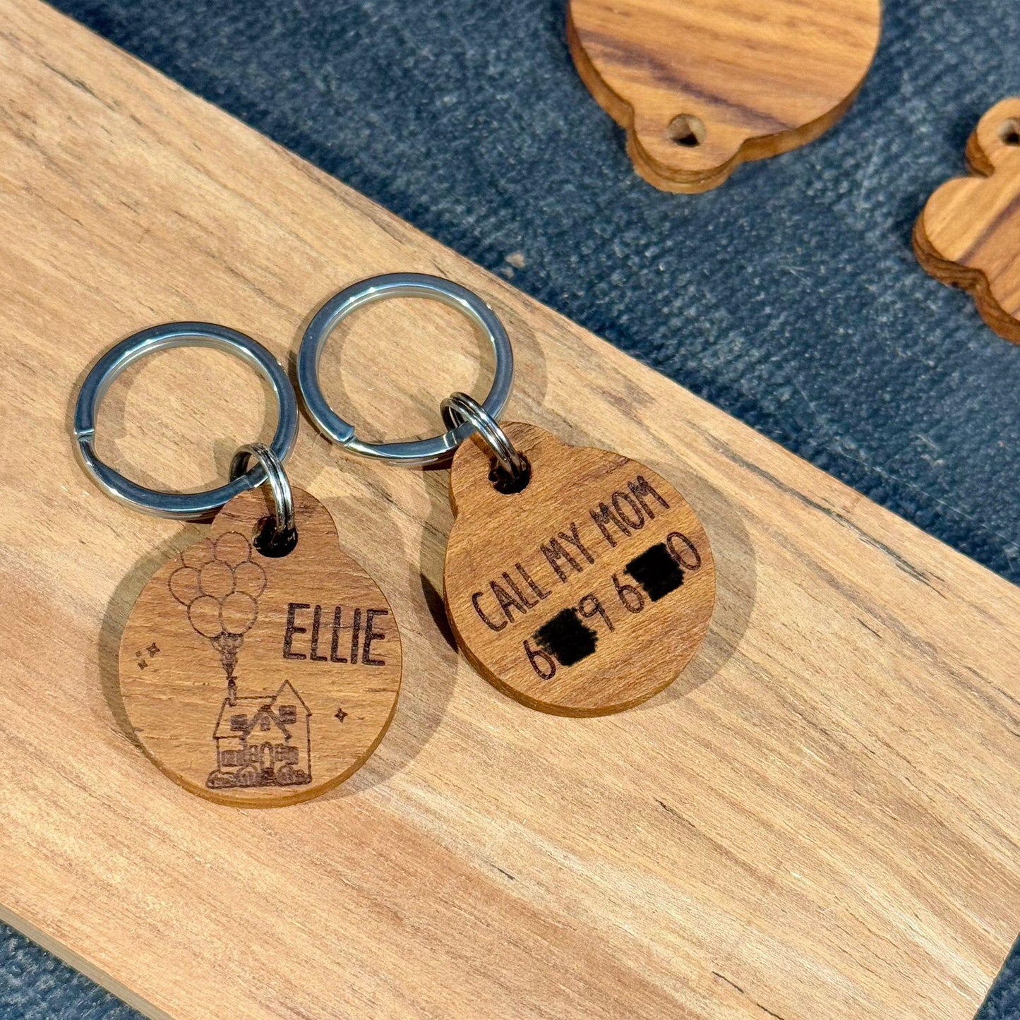 Teak | Pet Tag | Round