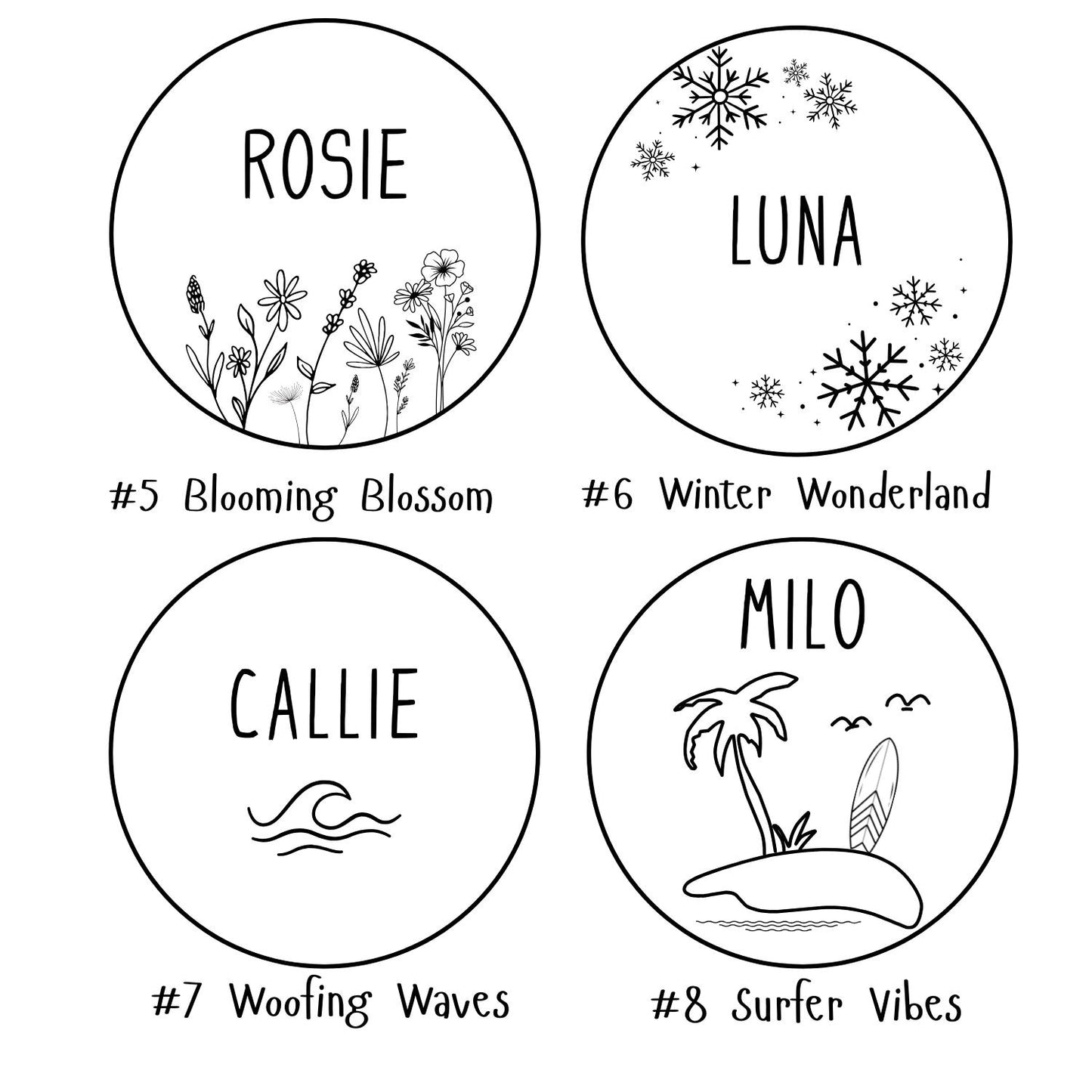 Teak | Pet Tag | Round