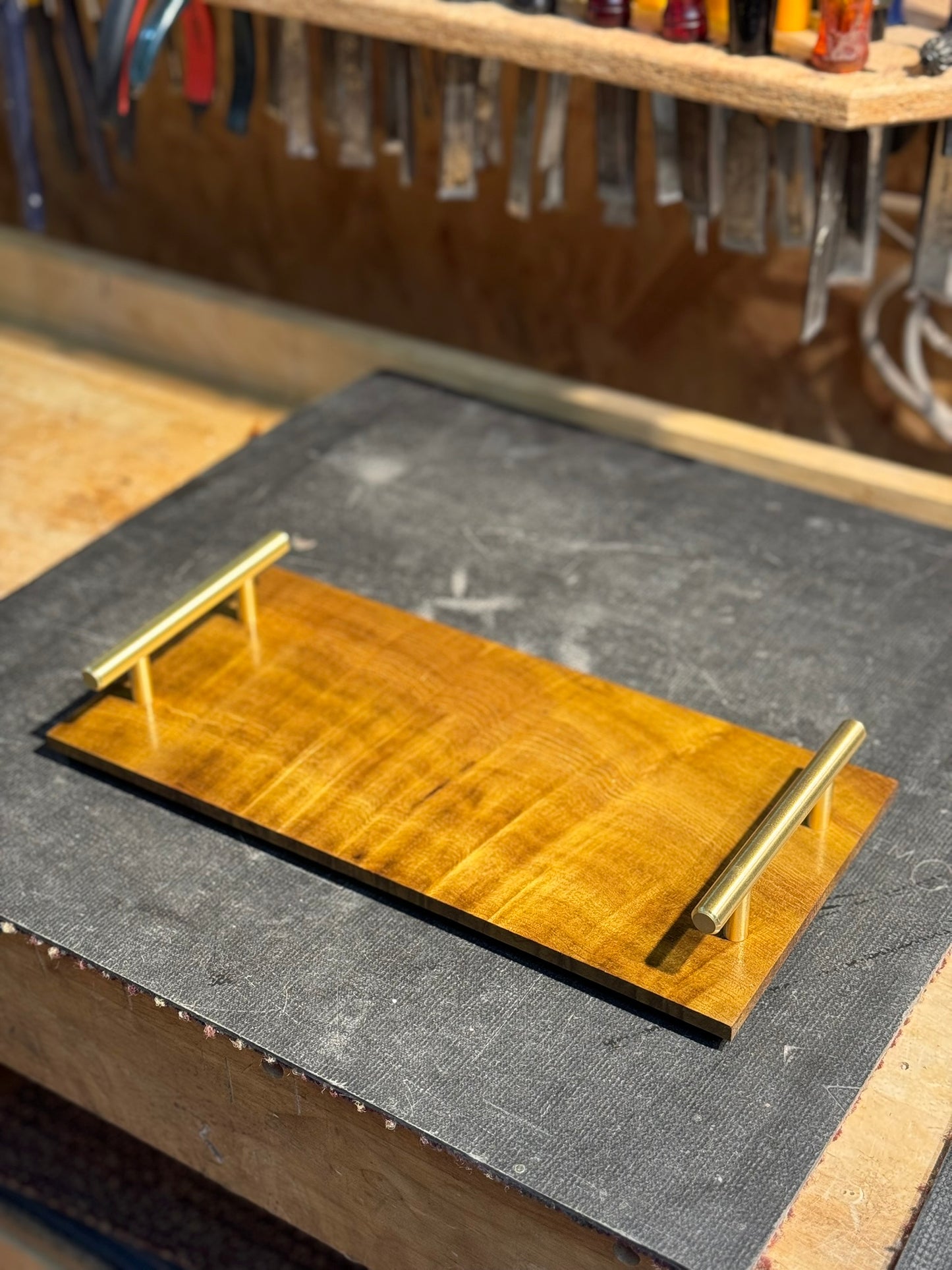 Serving Tray | Golden Nanmu | #001