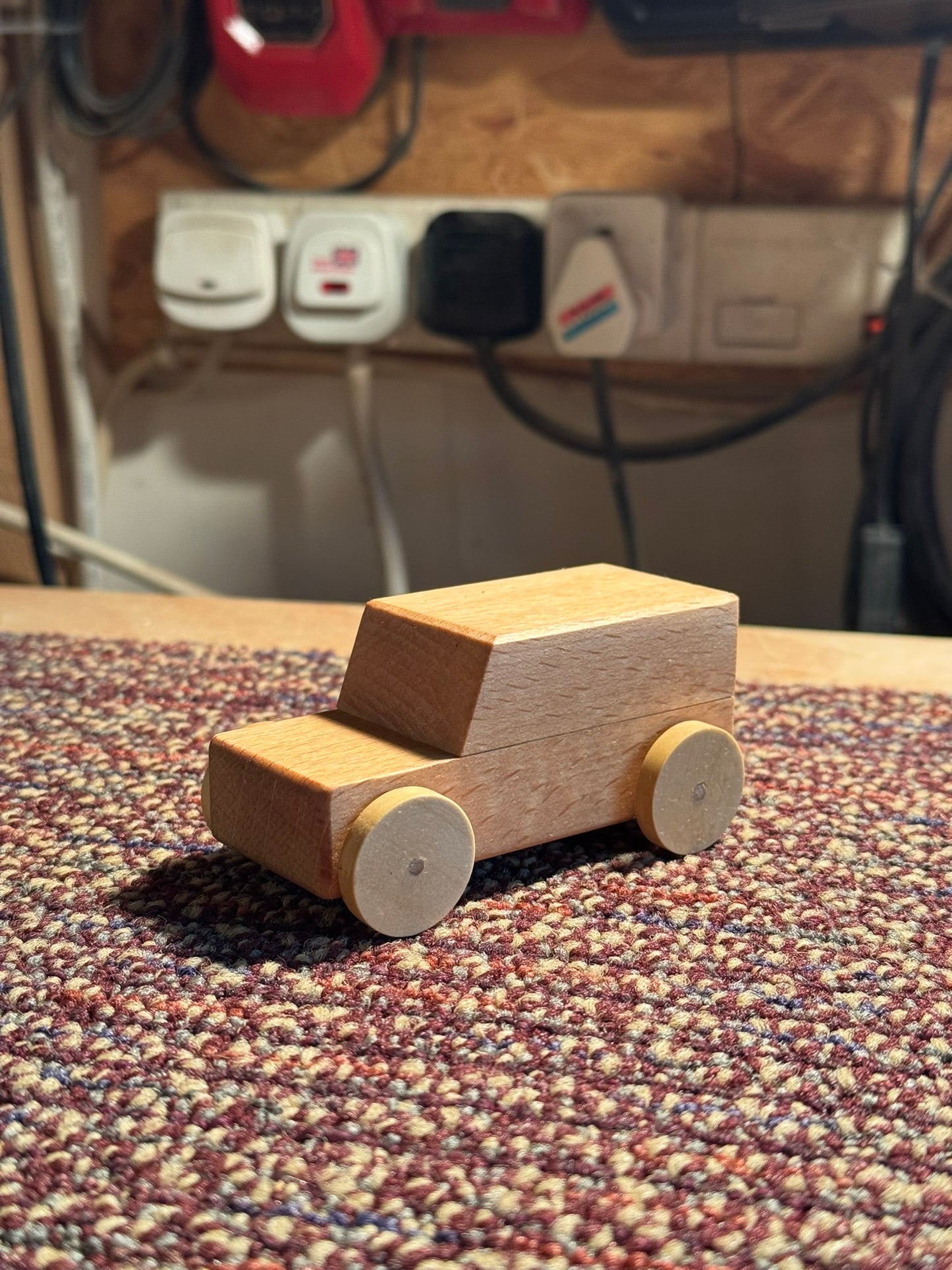 Handmade Wooden SUV Car Toy | Free Personalized Engraving | Beech