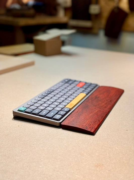 Keyboard Wrist Rest | Custom Sizing & Engraving | Walnut, Padauk, Teak, Oak