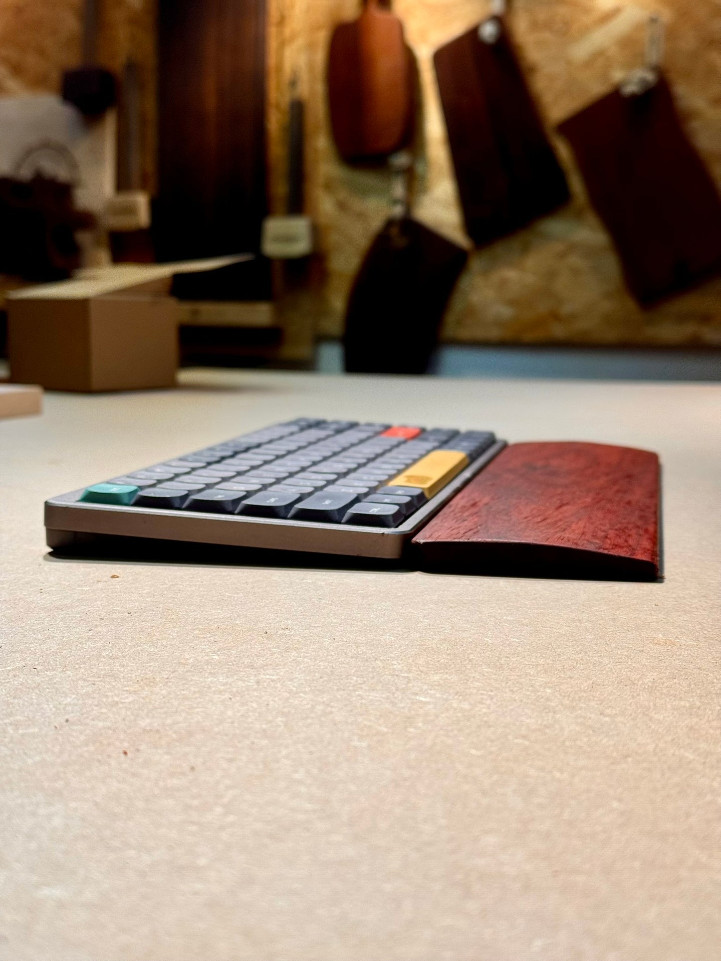 Keyboard Wrist Rest | Custom Sizing & Engraving | Walnut, Padauk, Teak, Oak