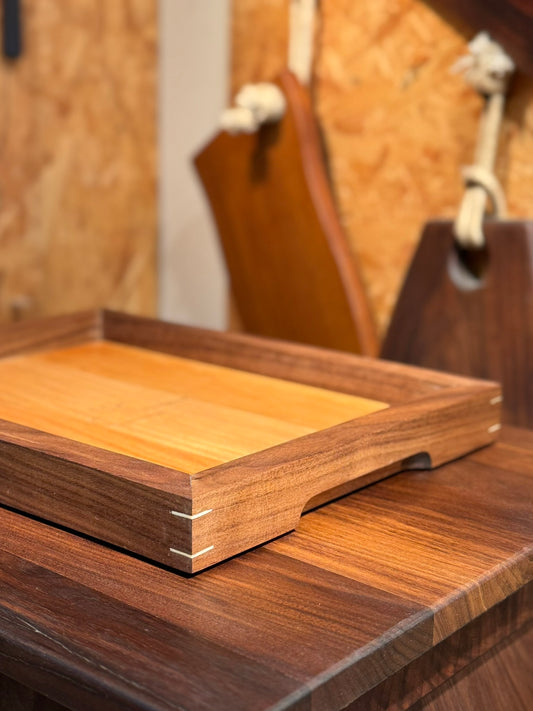 Serving Tray | Personalized Engraving | Walnut & Cherry