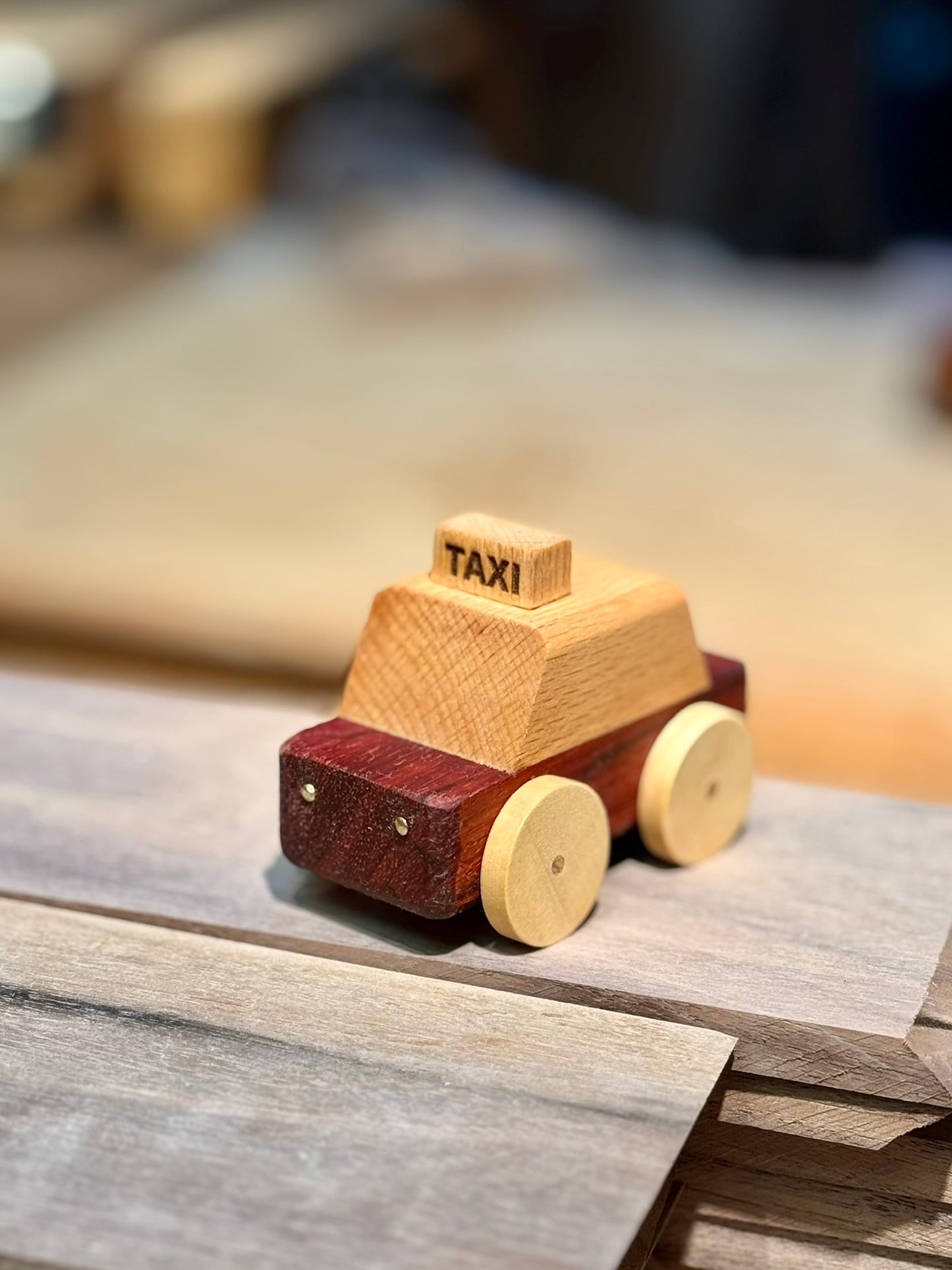 Wooden Hong Kong Taxi | HK Souvenir | Beech & Padauk