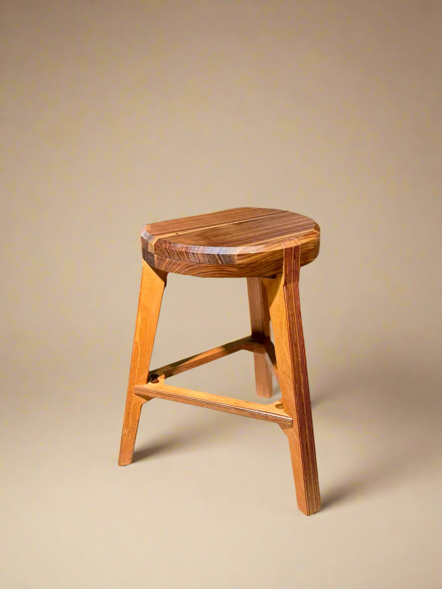Trinity stool | Walnut & Birch Plywood