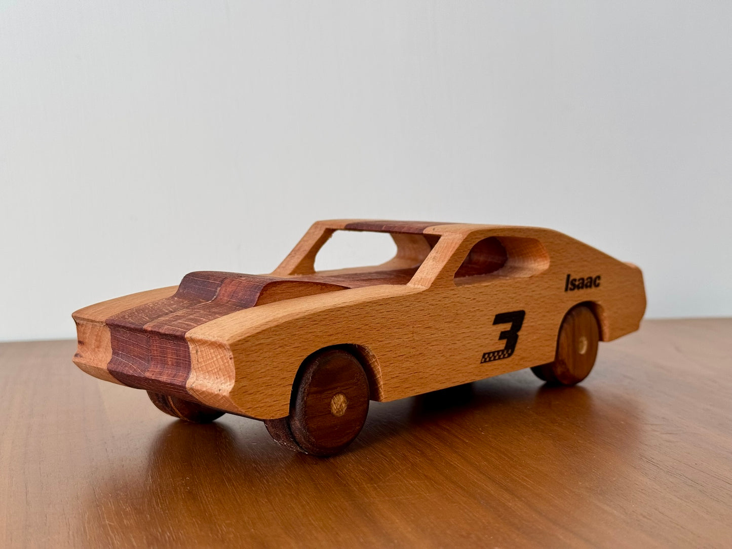 Wooden Toy Car - Mustang | Free Engraving | Beech & Walnut