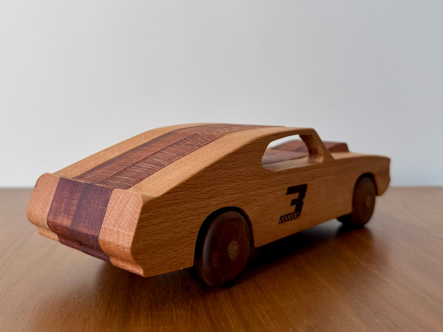 Wooden Toy Car - Mustang | Free Engraving | Beech & Walnut