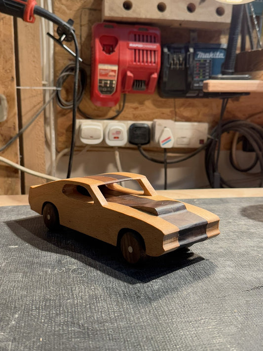 Wooden Toy Car - Mustang | Free Engraving | Beech & Walnut