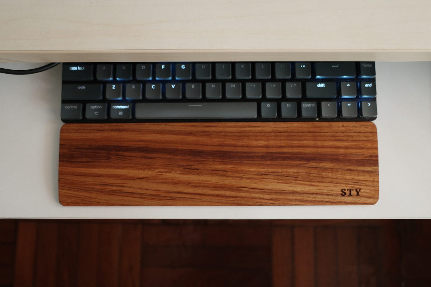 Keyboard Wrist Rest | Custom Sizing & Engraving | Walnut, Padauk, Teak, Oak