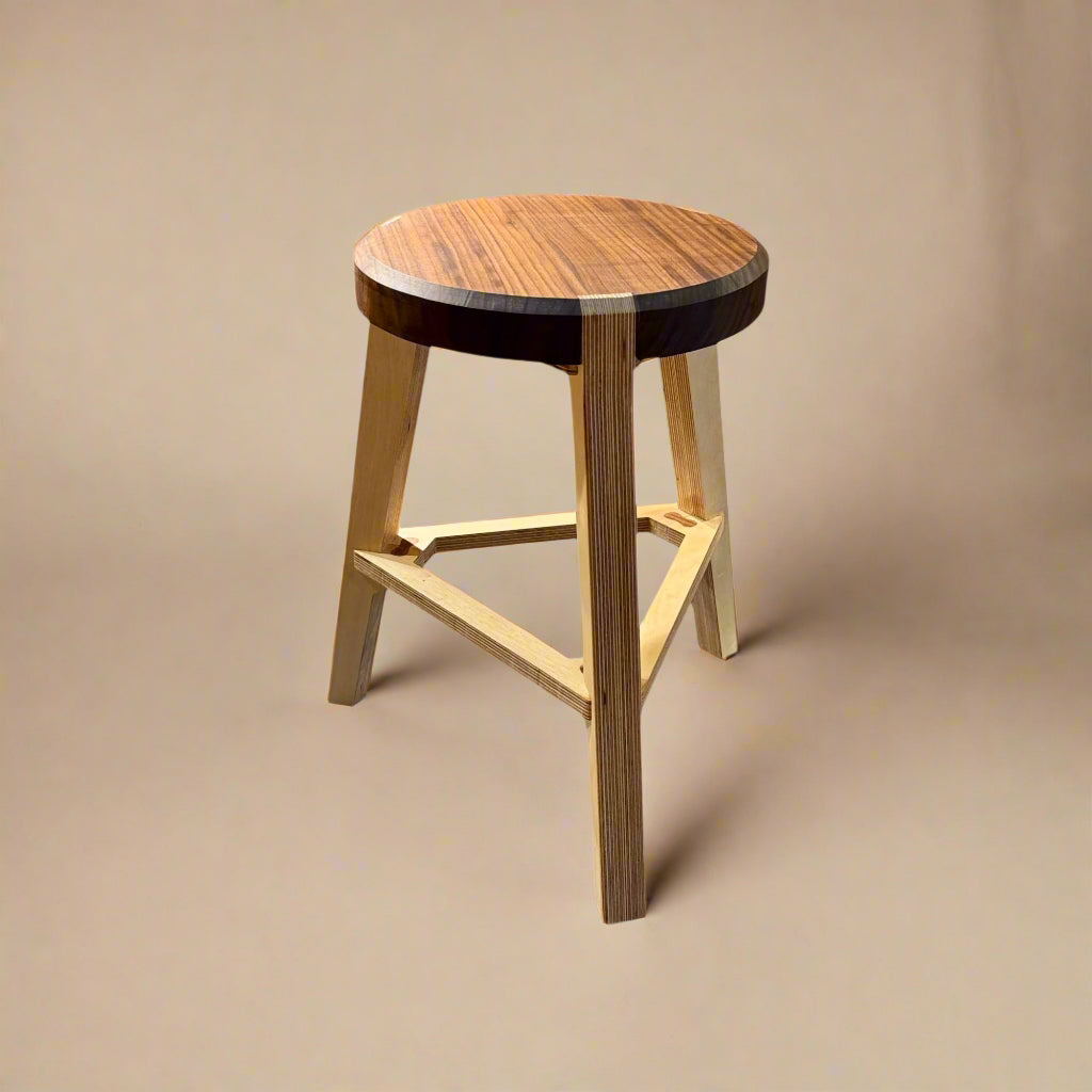 Trinity stool | Walnut & Birch Plywood