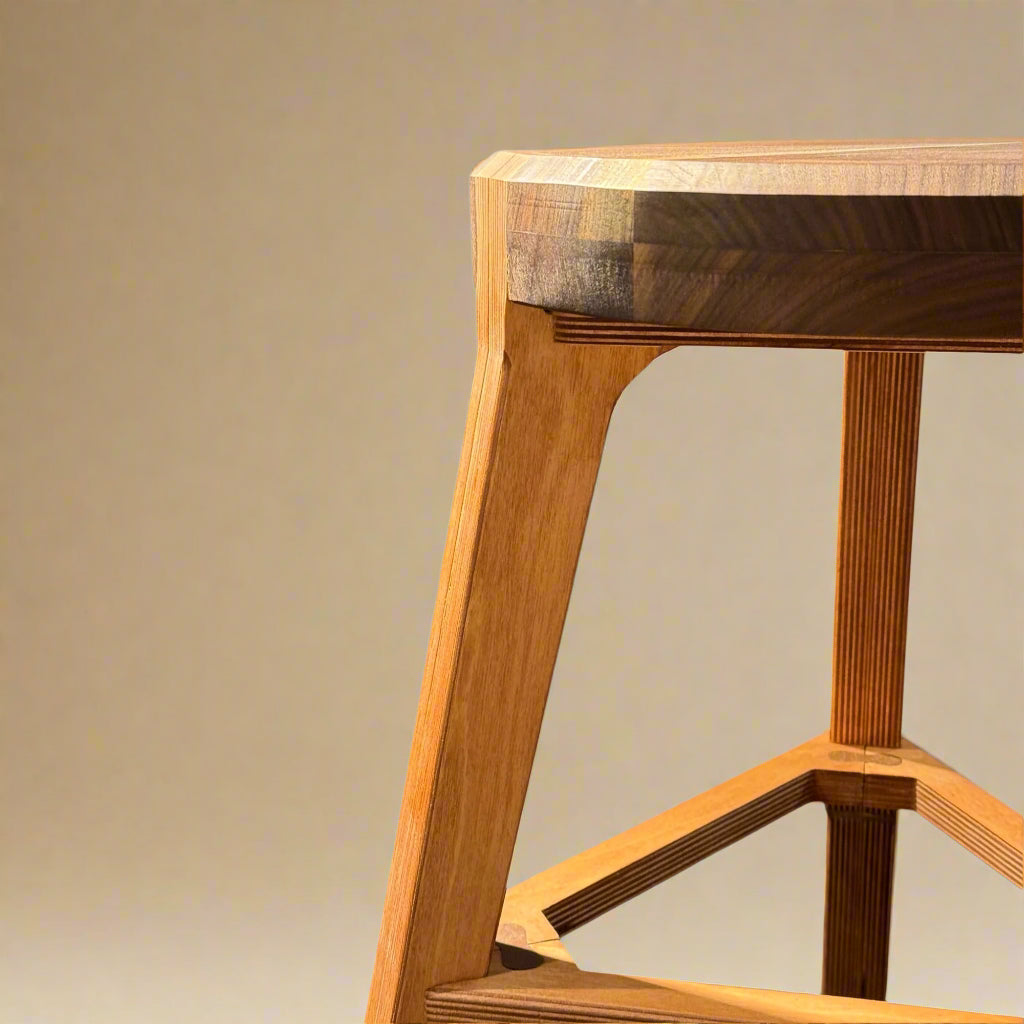 Trinity stool | Walnut & Birch Plywood