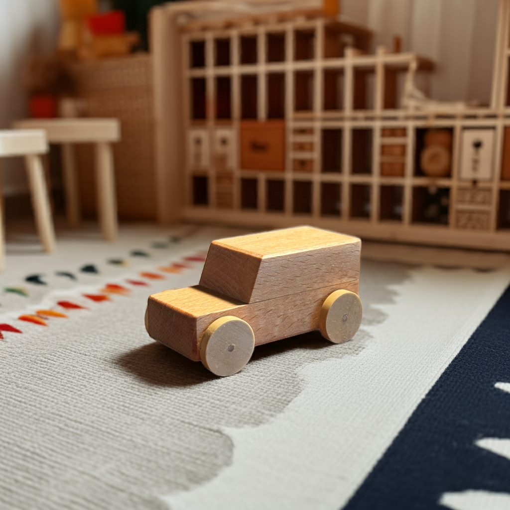 Handmade Wooden SUV Car Toy | Free Personalized Engraving | Beech