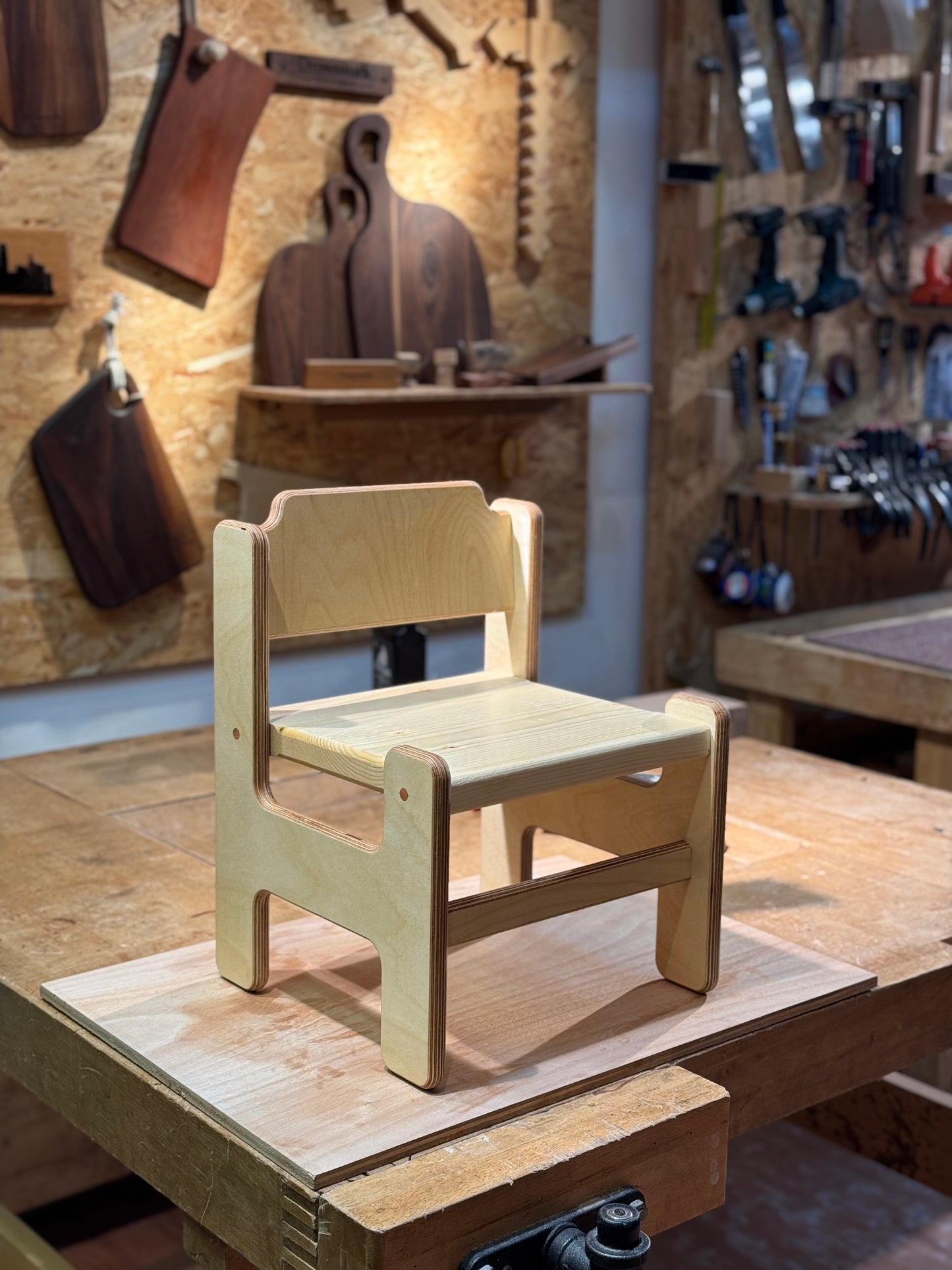 Hailey Kids Play Chair | Personalized Engraving | Birch Plywood & Pine