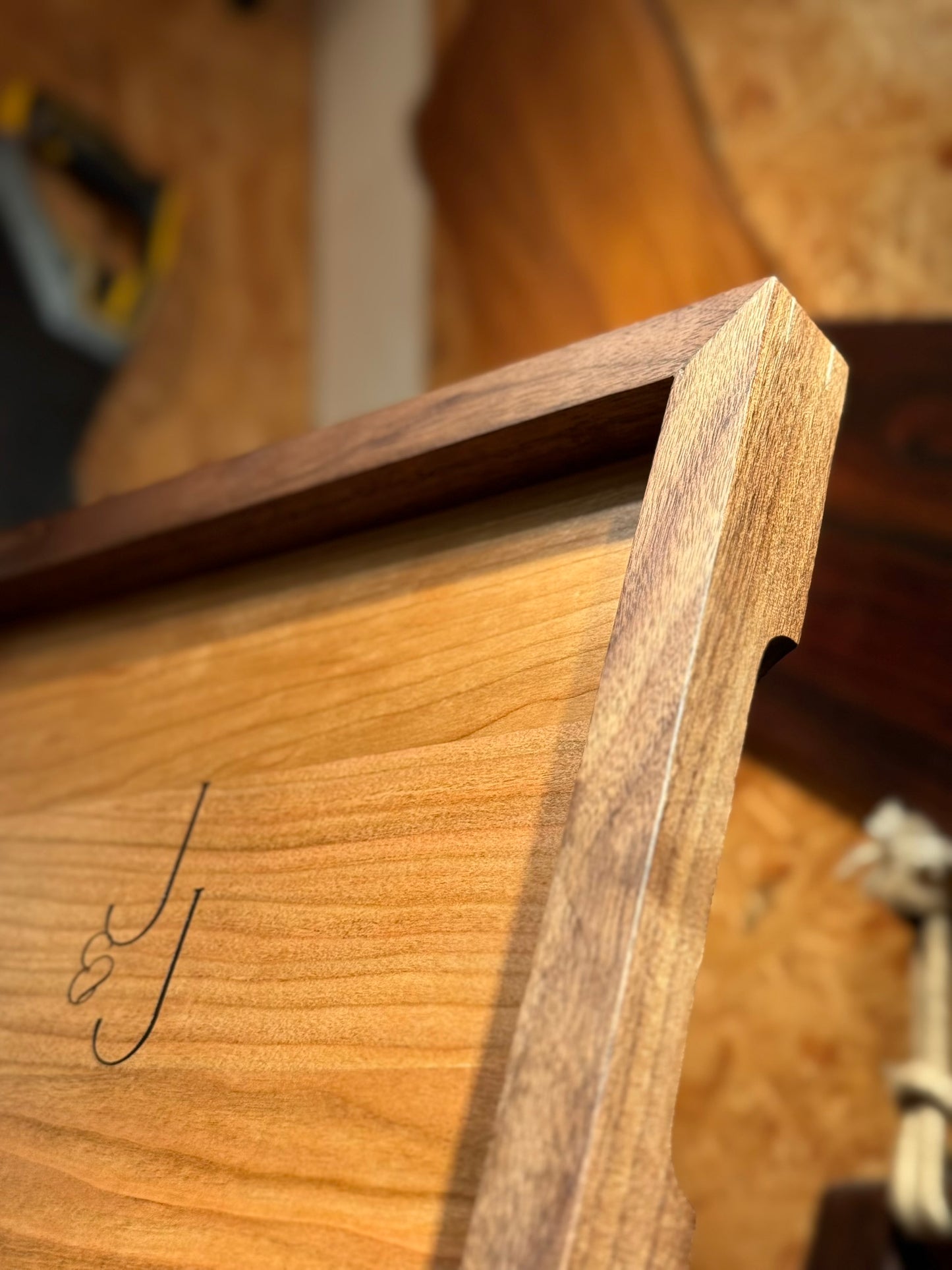 Serving Tray | Personalized Engraving | Walnut & Cherry