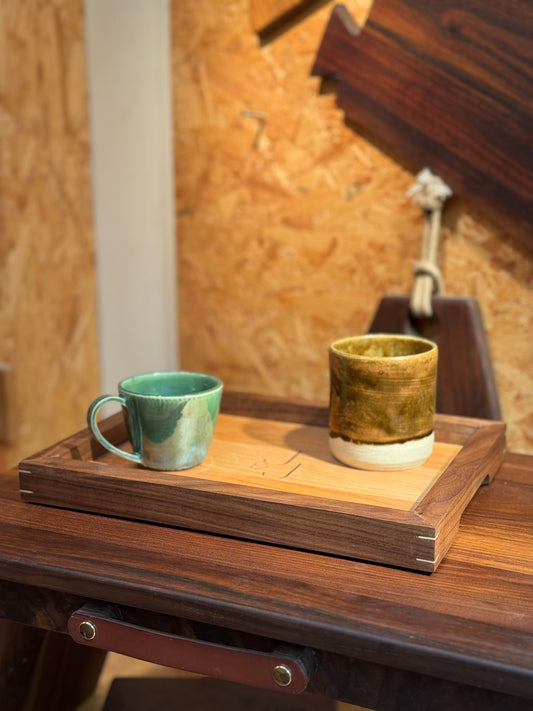 Serving Tray | Personalized Engraving | Walnut & Cherry