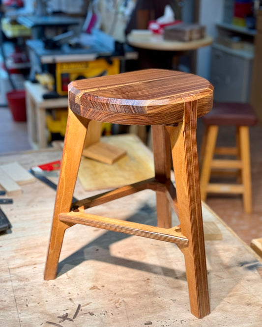 Trinity stool | Walnut Seat & Birch Plywood Frame