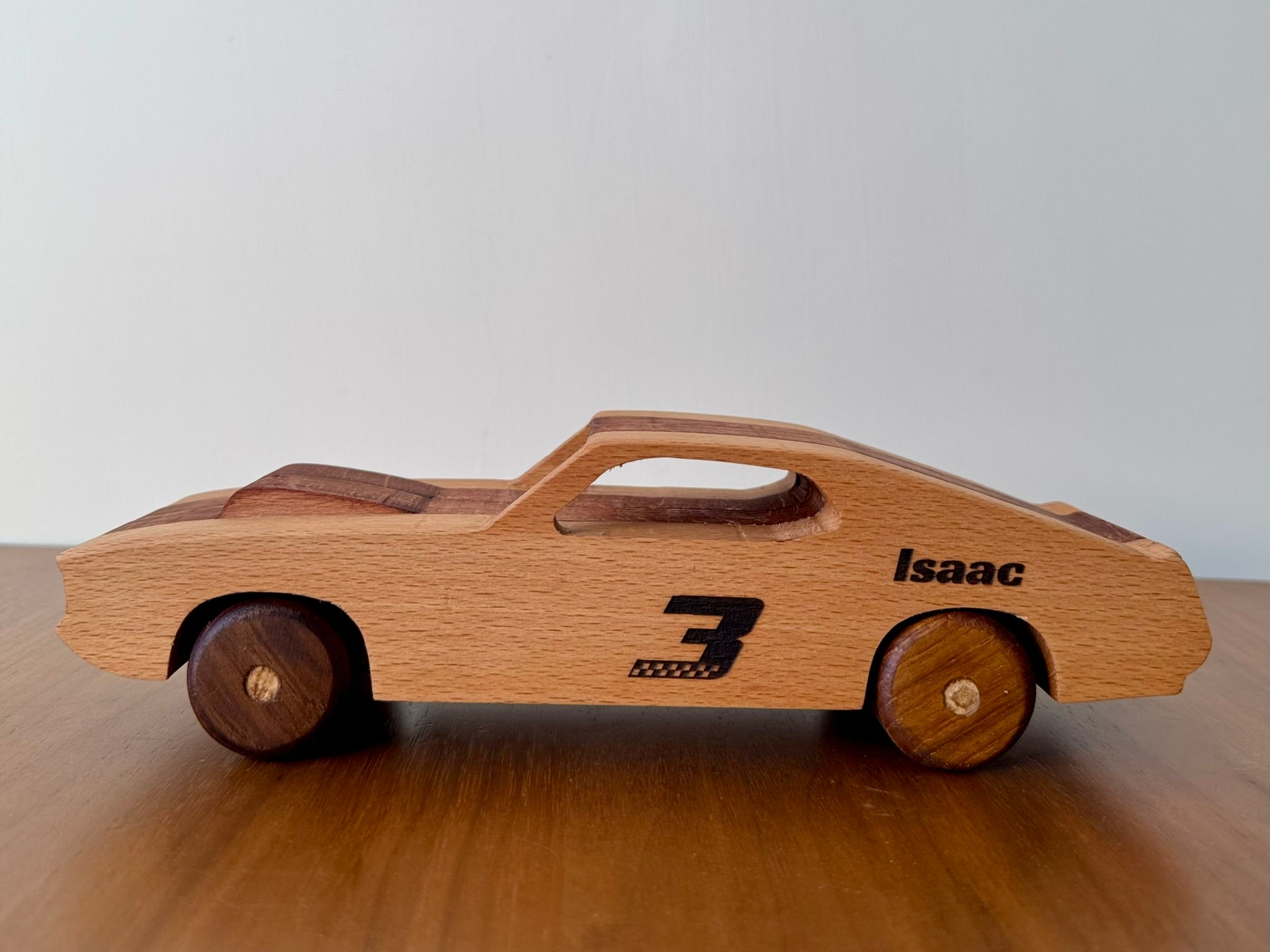 Wooden Toy Car - Mustang | Free Engraving | Beech & Walnut – Choi