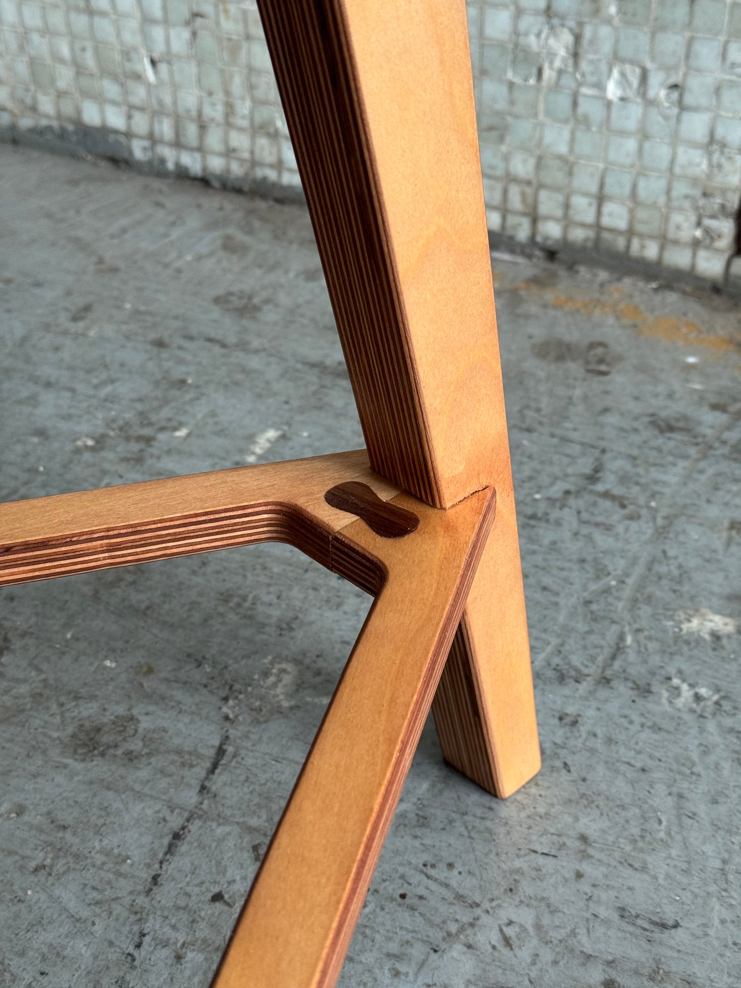 Trinity stool | Walnut Seat & Birch Plywood Frame