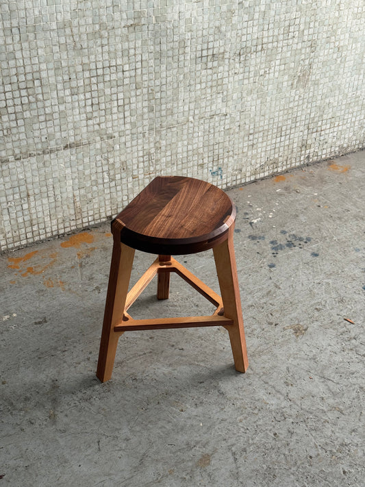 Trinity stool | Walnut Seat & Birch Plywood Frame