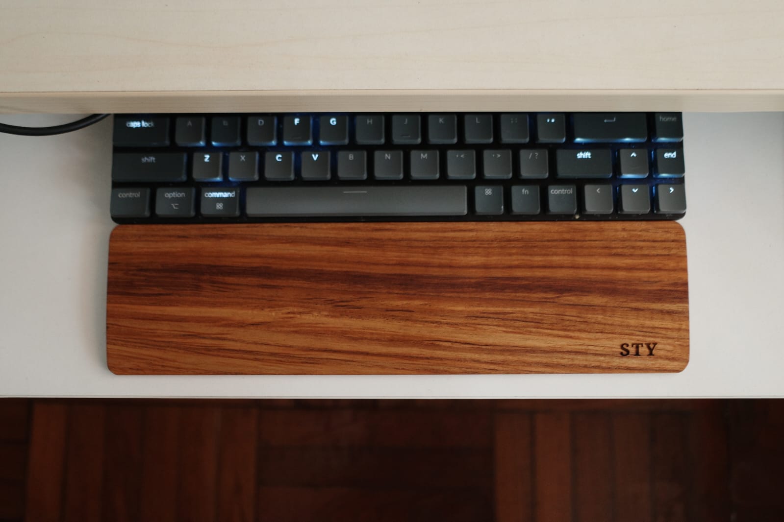 Keyboard Wrist Rest | Custom Sizing & Engraving | Walnut, Padauk